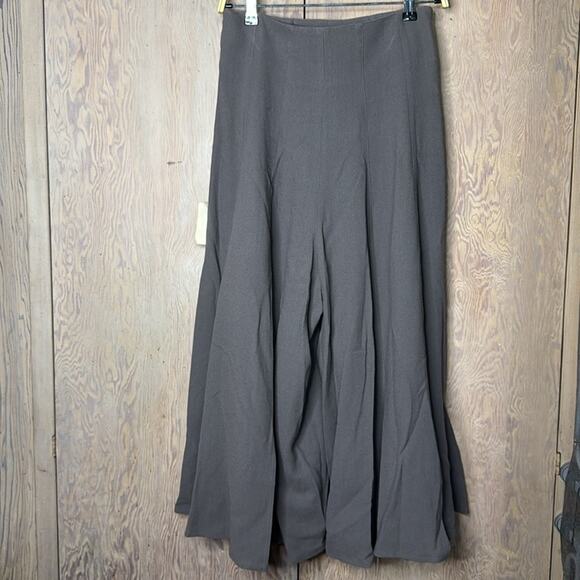 Vintage NWT Umberto Ginocchietti Gray Lined Culottes Long Pants - Picture 2 of 5